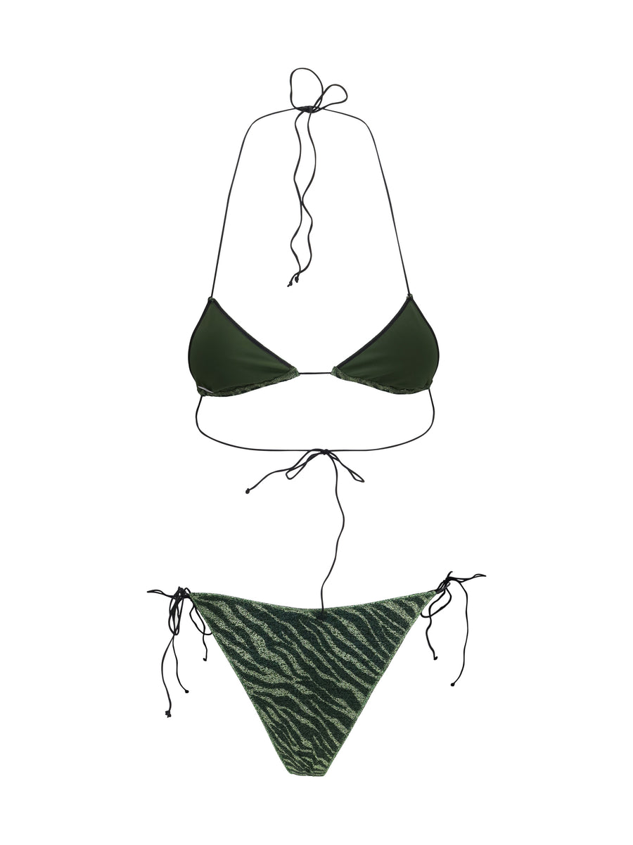 Bikini Lumière Candy Green-Black Green/black Polyamide Swimwear