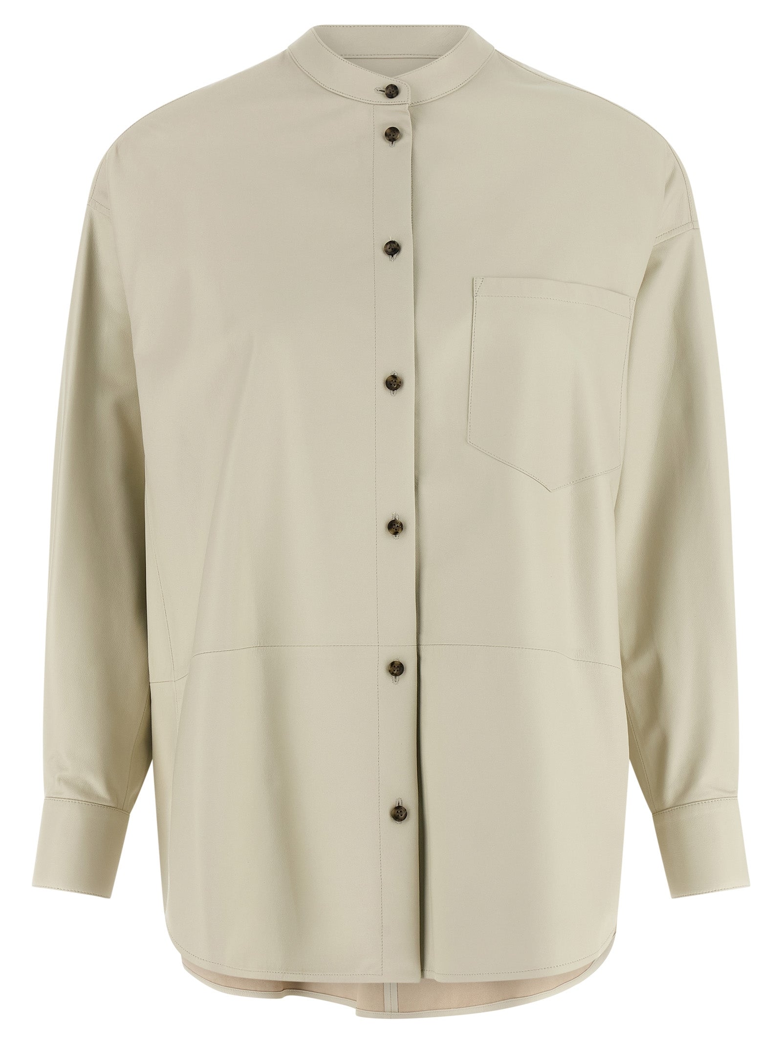 Leather shirt White Lamb (ovis Aries) Shirt, Blouse