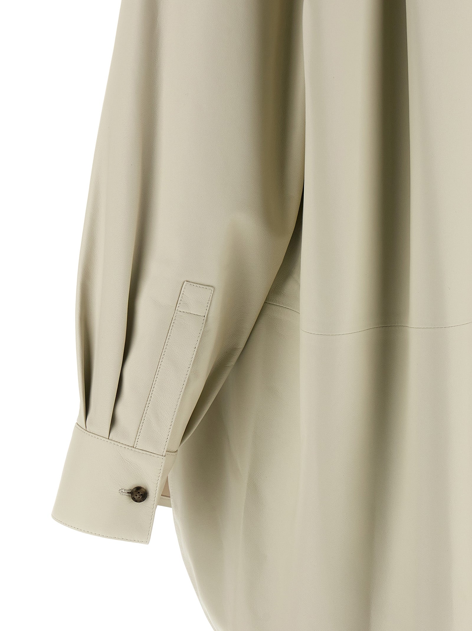 Leather shirt White Lamb (ovis Aries) Shirt, Blouse