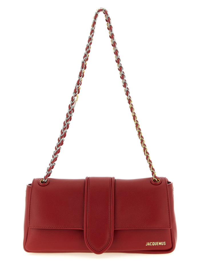 Le Bambino Chaîne Shoulder Bag Red Lamb Leather (ovis Aries)