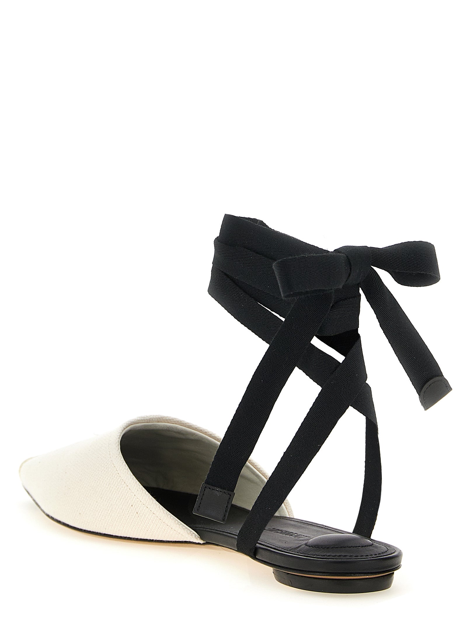 Les Sandales Espadrilles mules Beige Cow Leather (bos Taurus) Flat Shoes