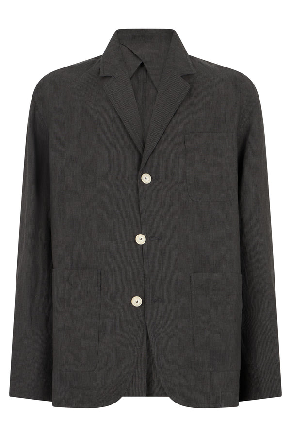 Jacket Single-Breasted Grey Viscose Suit & Dinner