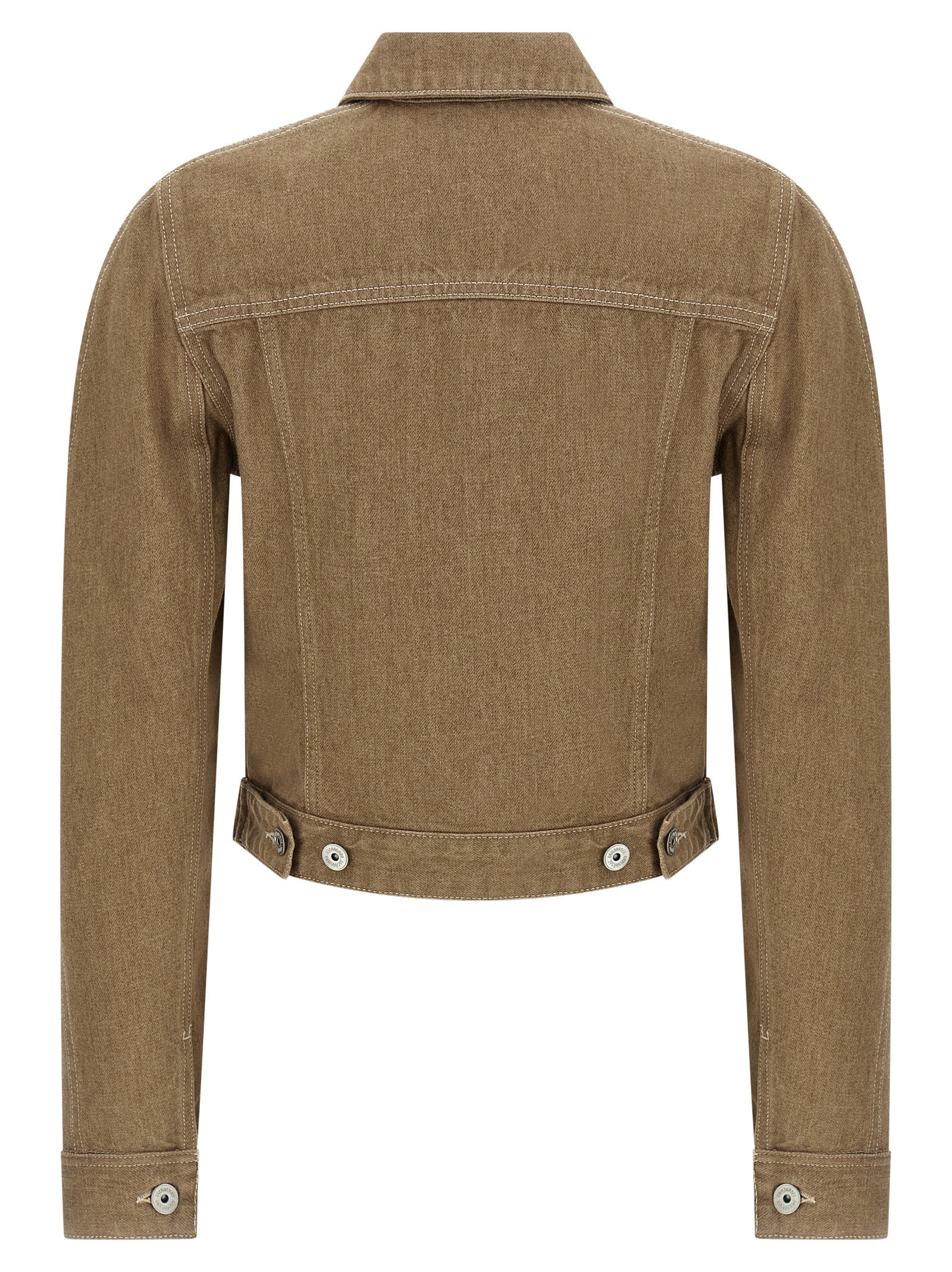 La veste ovalo cargo jacket Beige Cotton Down Jacket, Parka, Casual