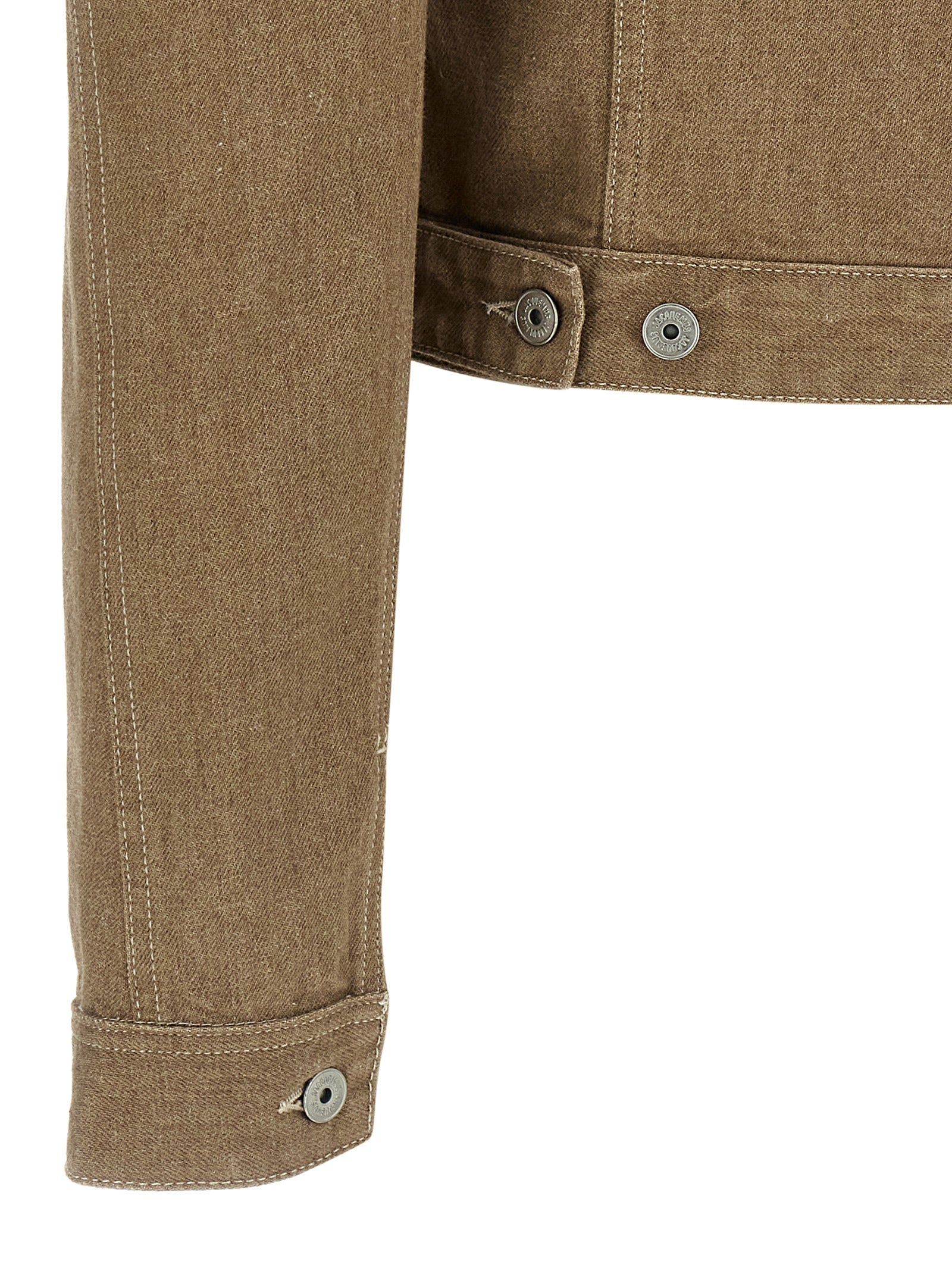 La veste ovalo cargo jacket Beige Cotton Down Jacket, Parka, Casual