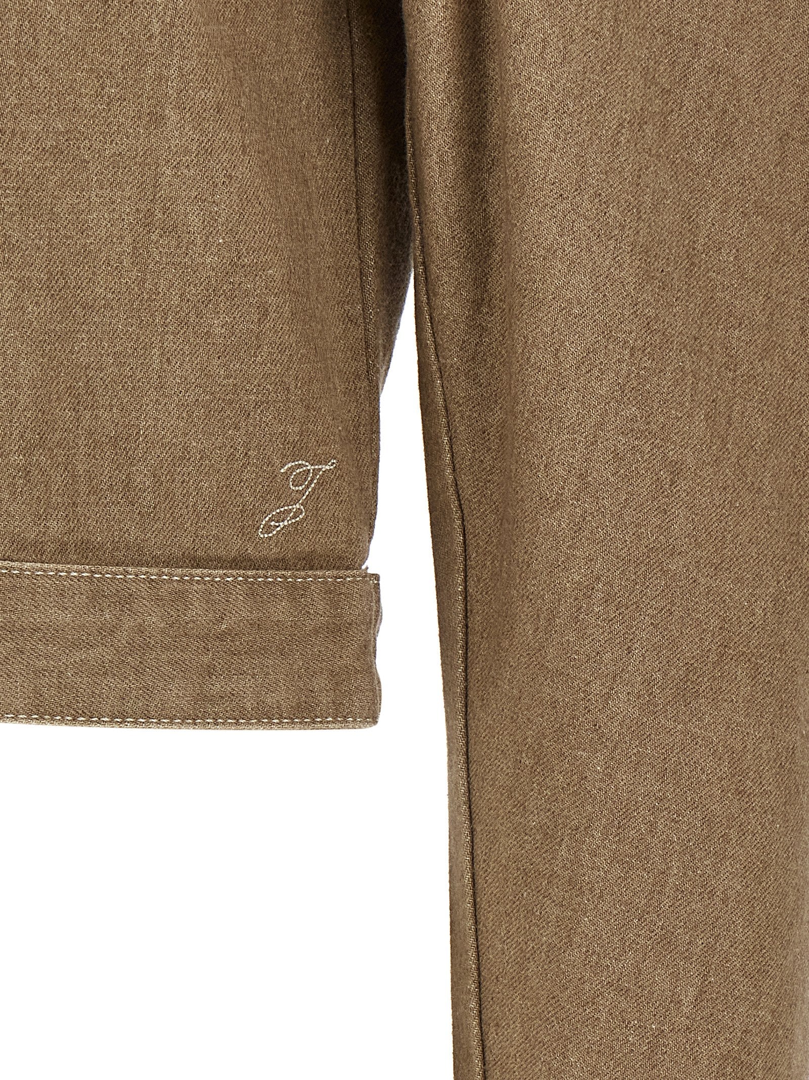 La veste ovalo cargo jacket Beige Cotton Down Jacket, Parka, Casual
