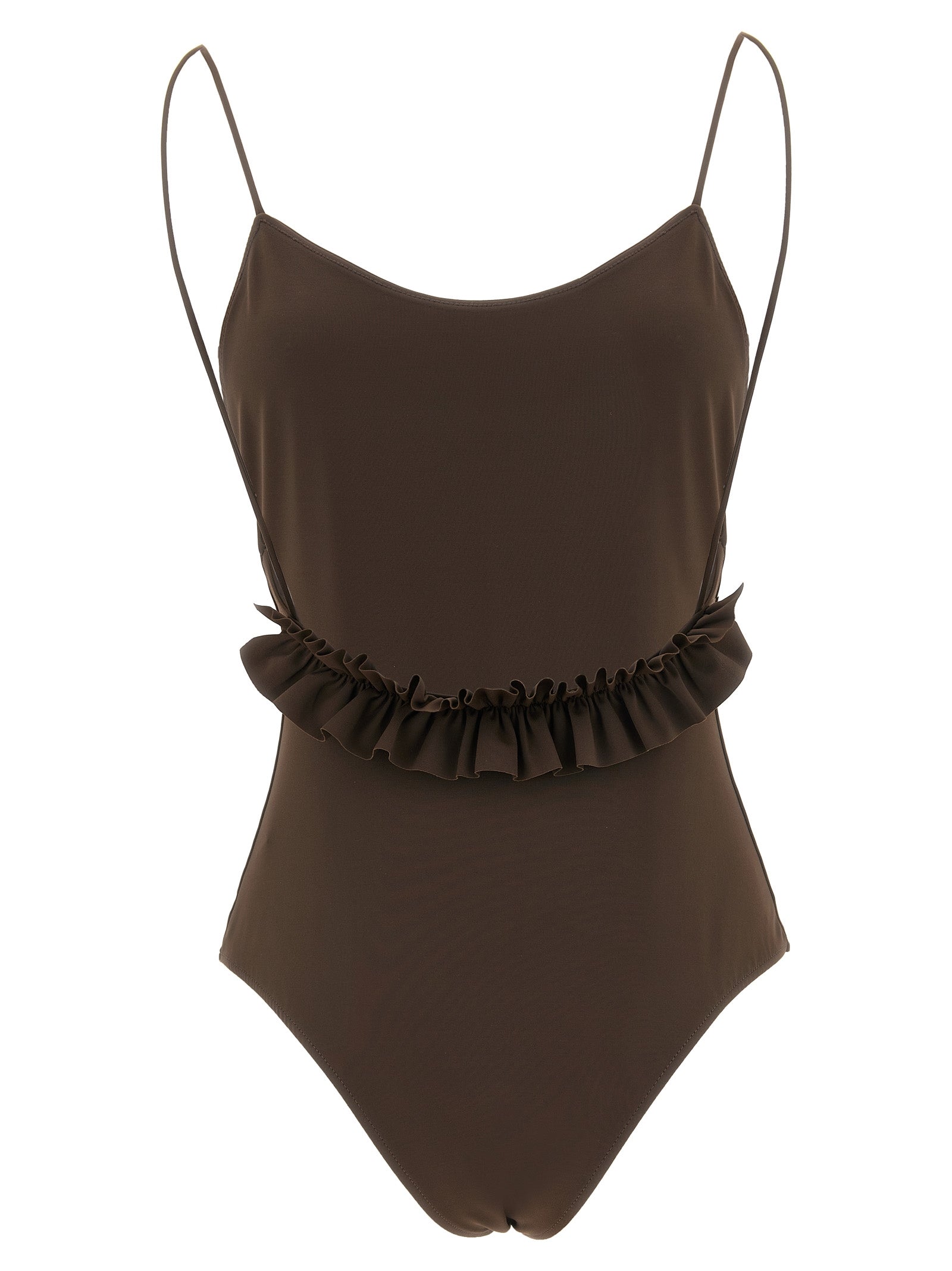 Le Maillot Cabana One-Piece Swimsuit Brown Polyamide Beachwear