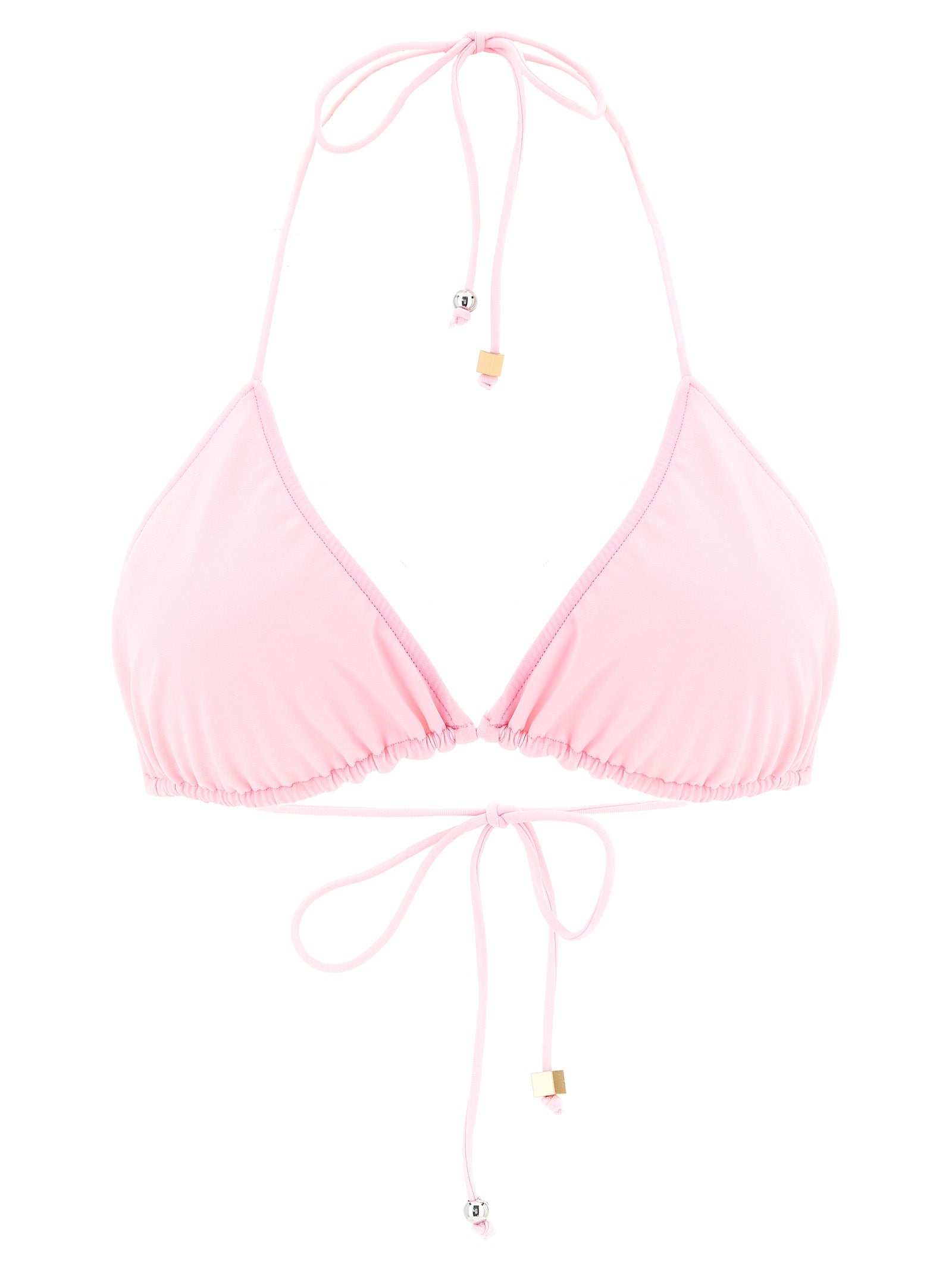 Le Haut De Plage Triangle Bikini Top Pink Polyamide Beachwear