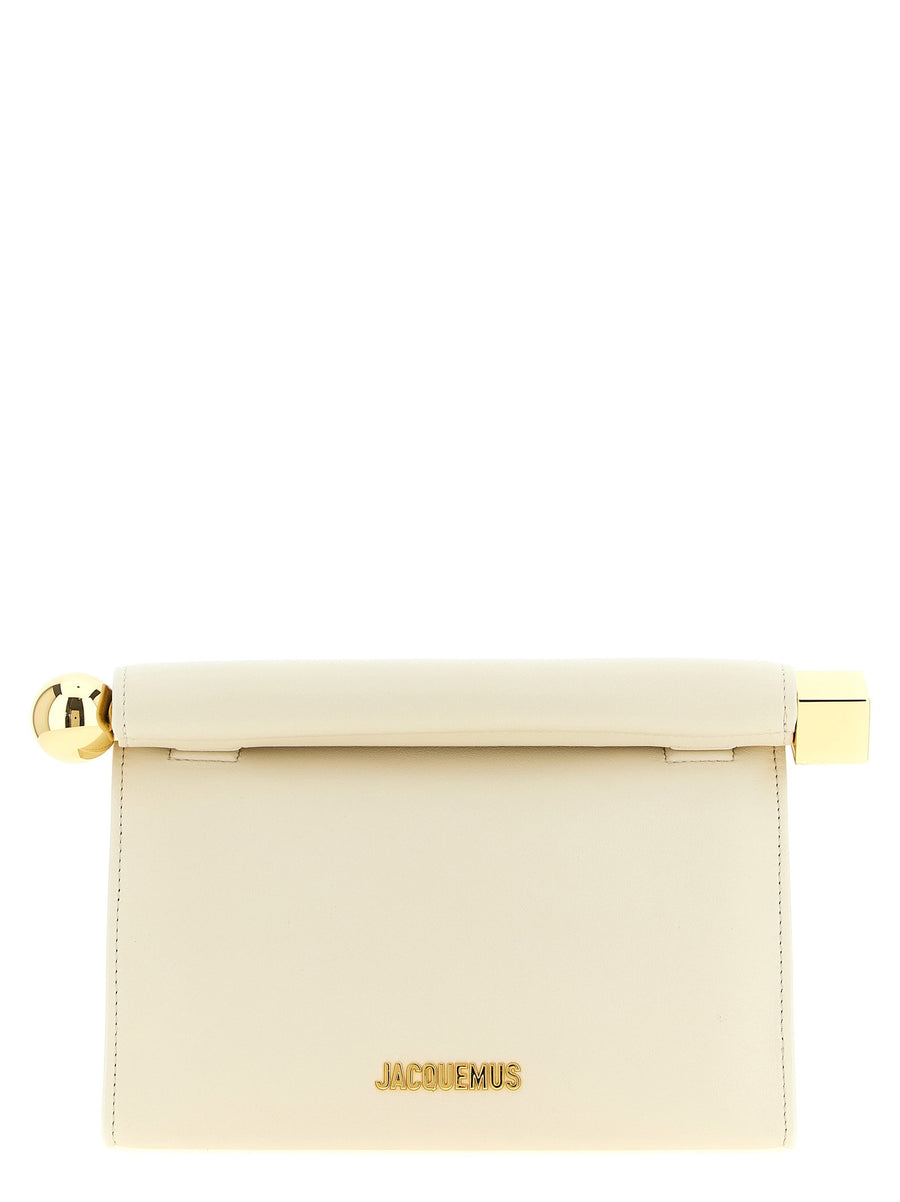 Jacquemus Le Sac Rond Carré Clutch — Beige