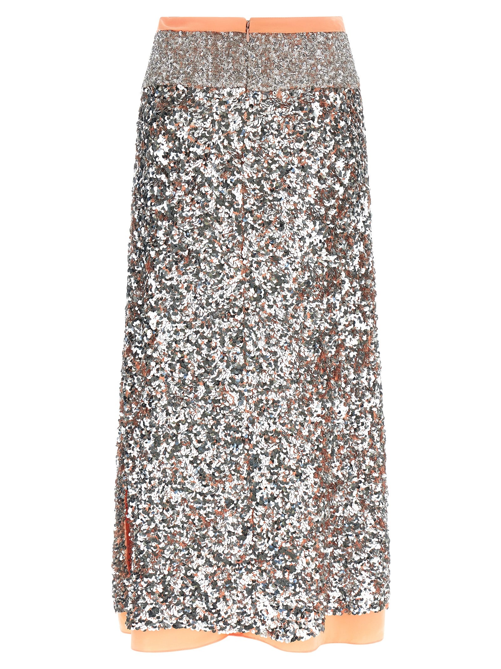 Sequin skirt Silver Polyester