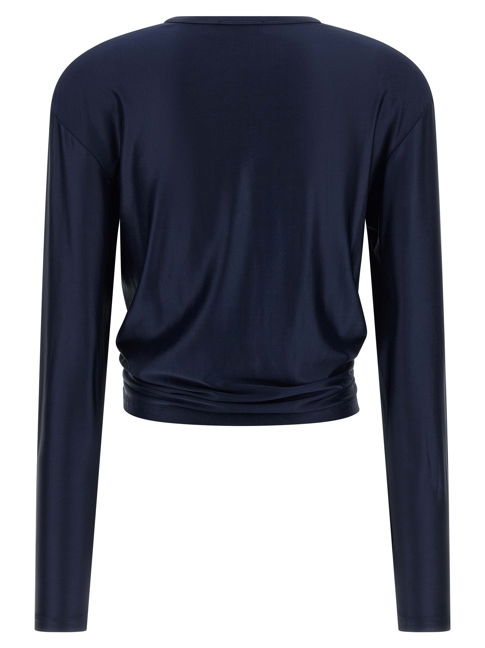 Piercing Detail top Blue Viscose Tops