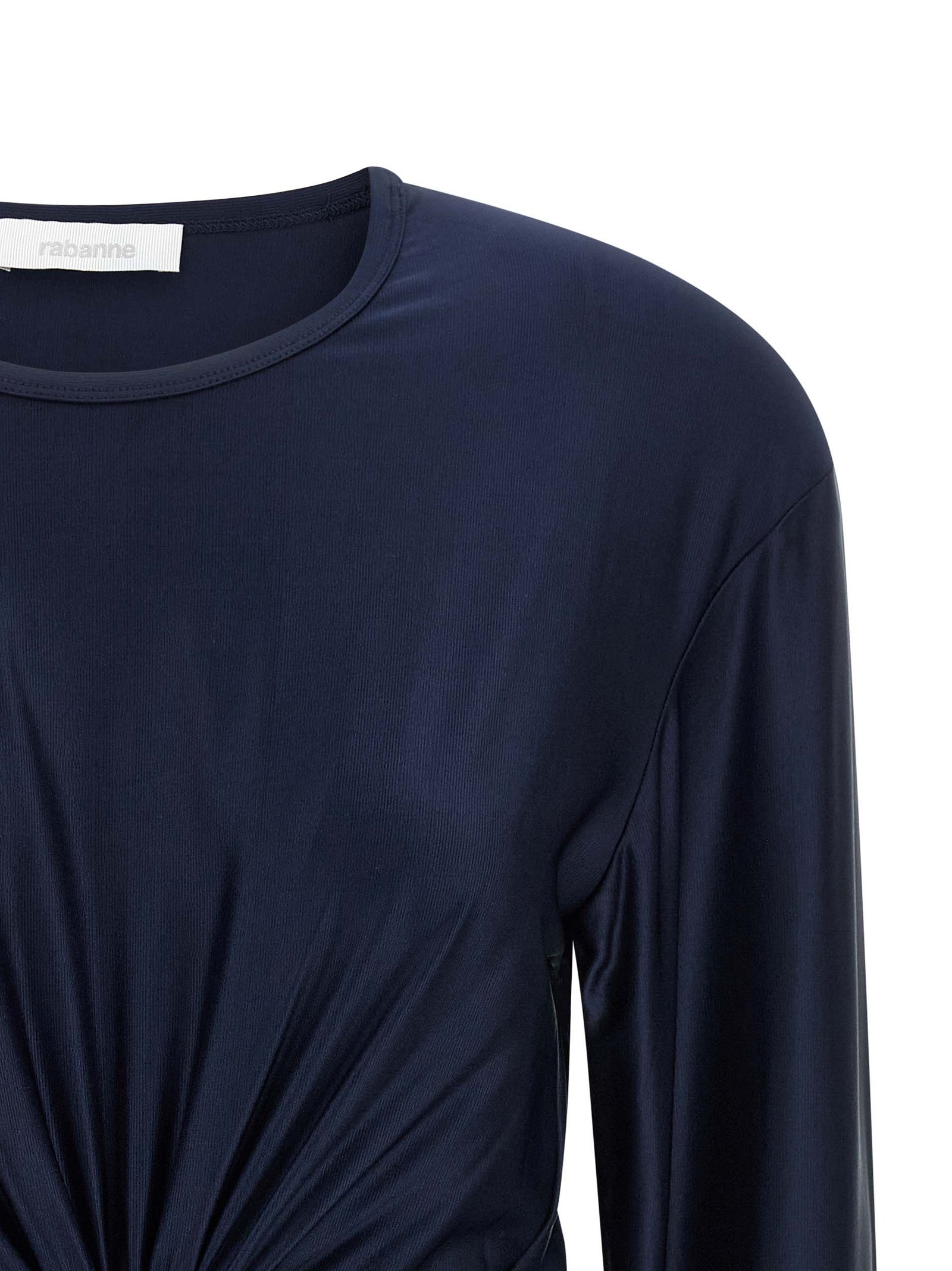 Piercing Detail top Blue Viscose Tops