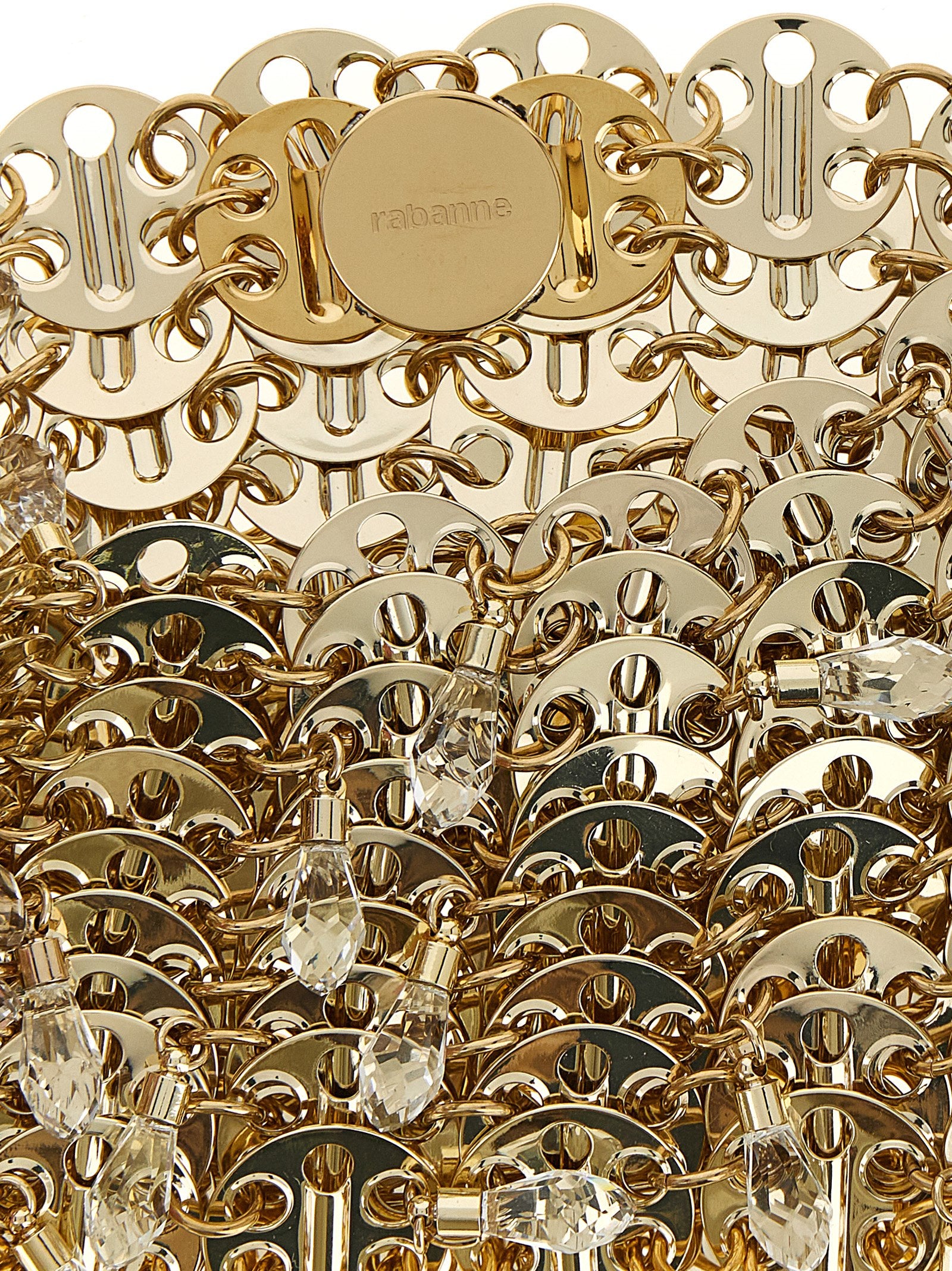 1969 Nano Crystal shoulder bag Gold Brass Glass Ac