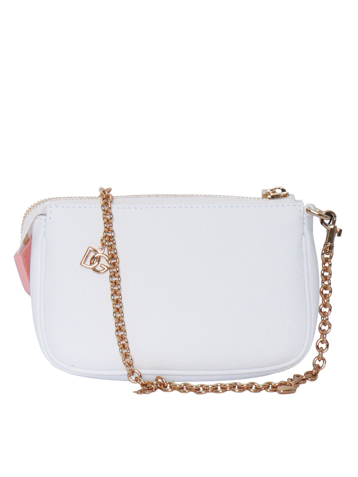 SHOULDER BAG Pink Calf Leather Fabric 2 Cotton