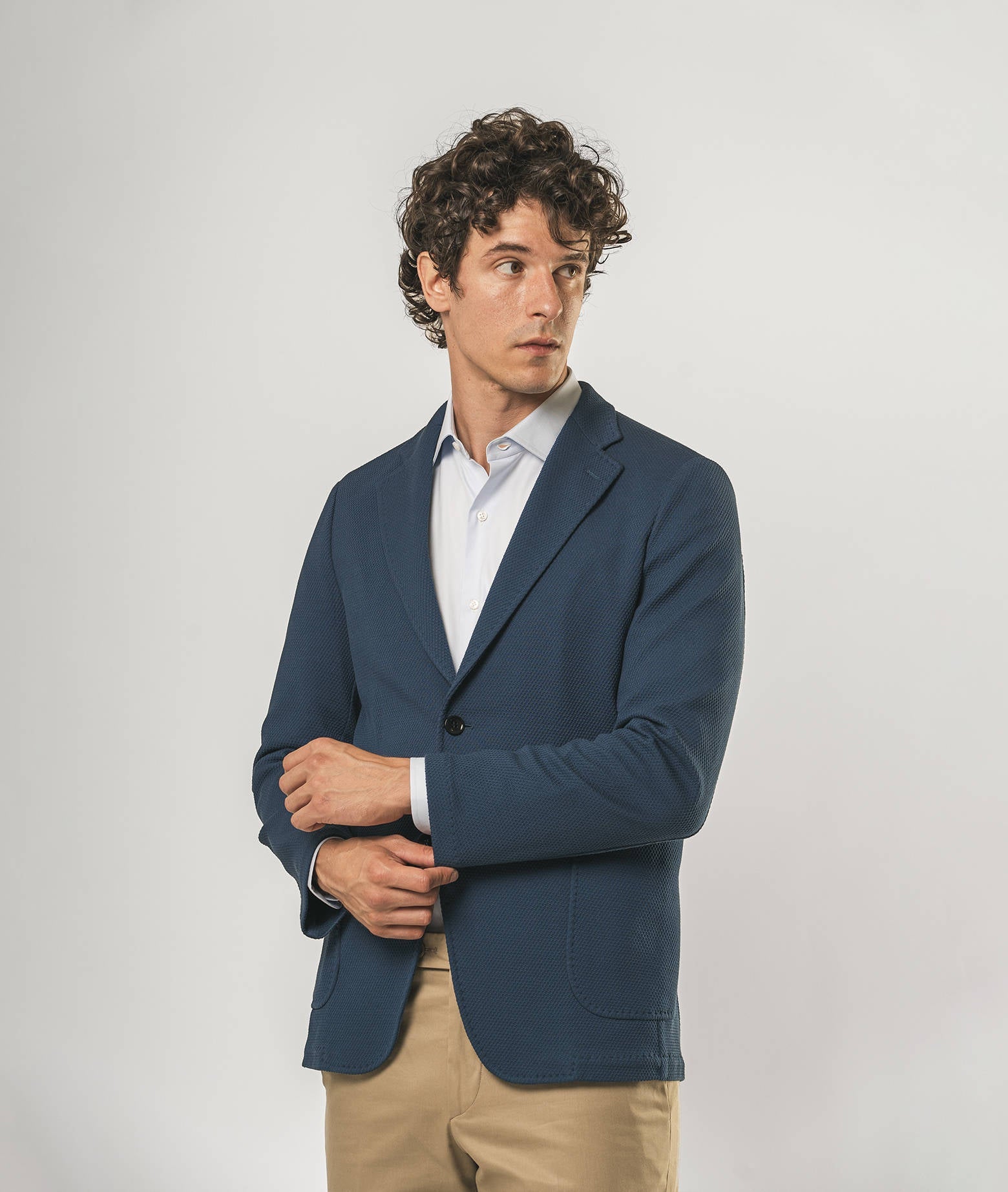 Sporty Cotton Blazer Muscat Firebrick Jersey Jacket