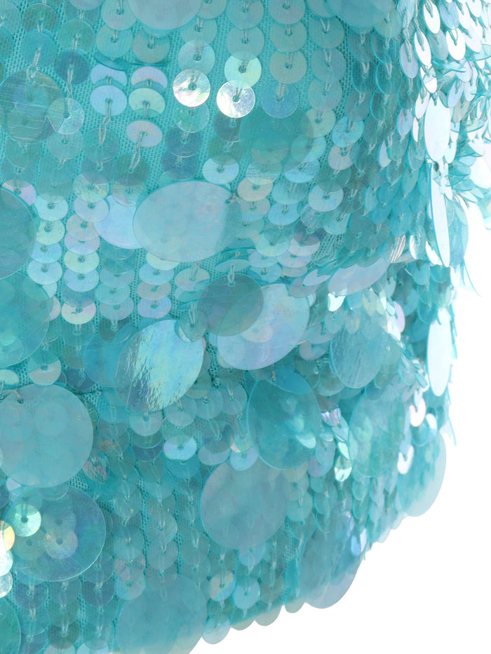 Sequined top Green Polyamide Elastan