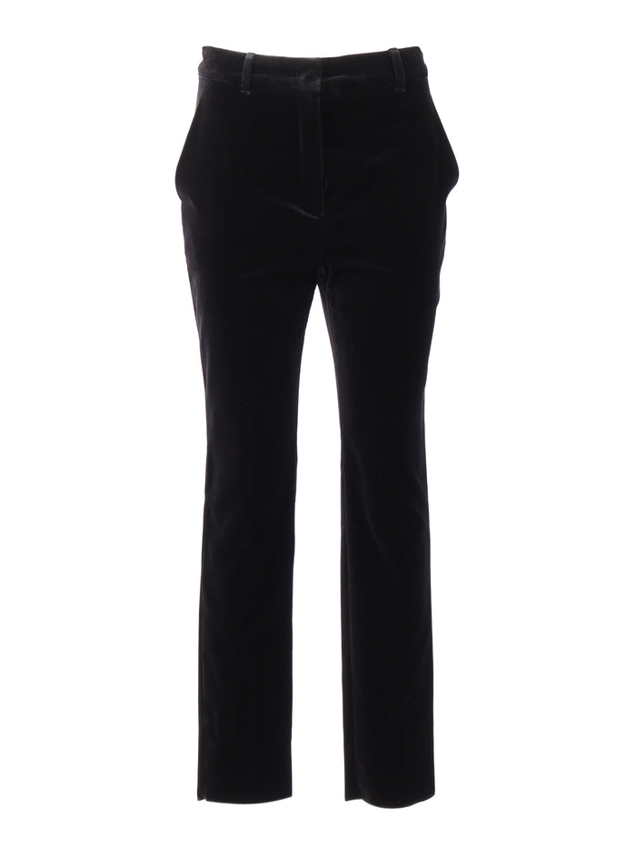 TROUSERS Black Cotton Elastane Pant