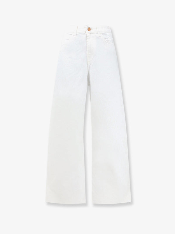 Denim Trousers Hellen White Cotton