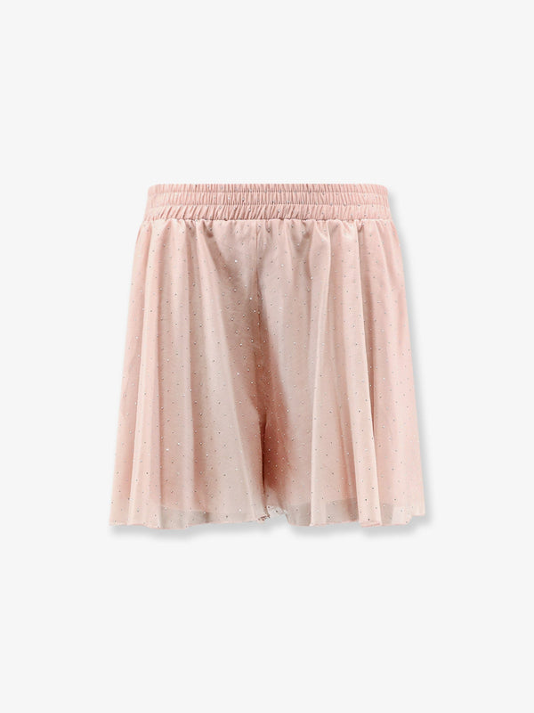 Shorts With Rhinestones Pink Lyocell
