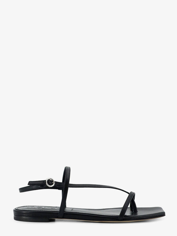 Flat Sandals Ella Black Leather