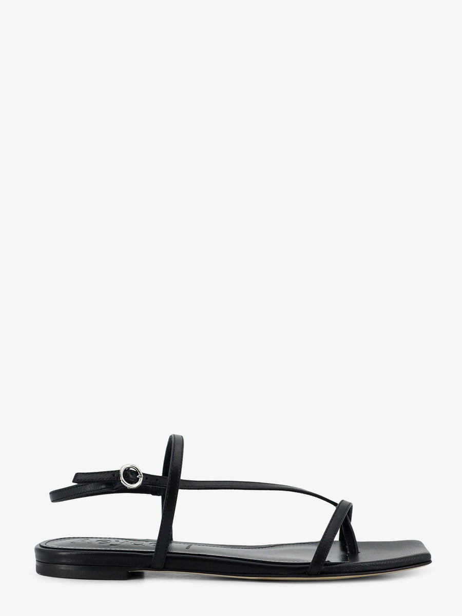 Flat Sandals Ella Black Leather