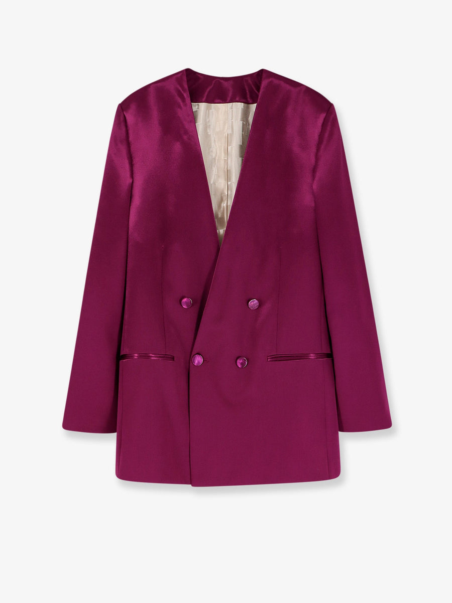 Satin Blazer Purple Viscose Blazers