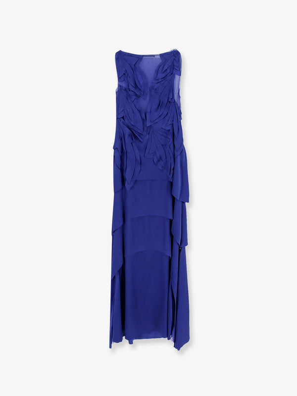 Dress Satin Blue Acetate