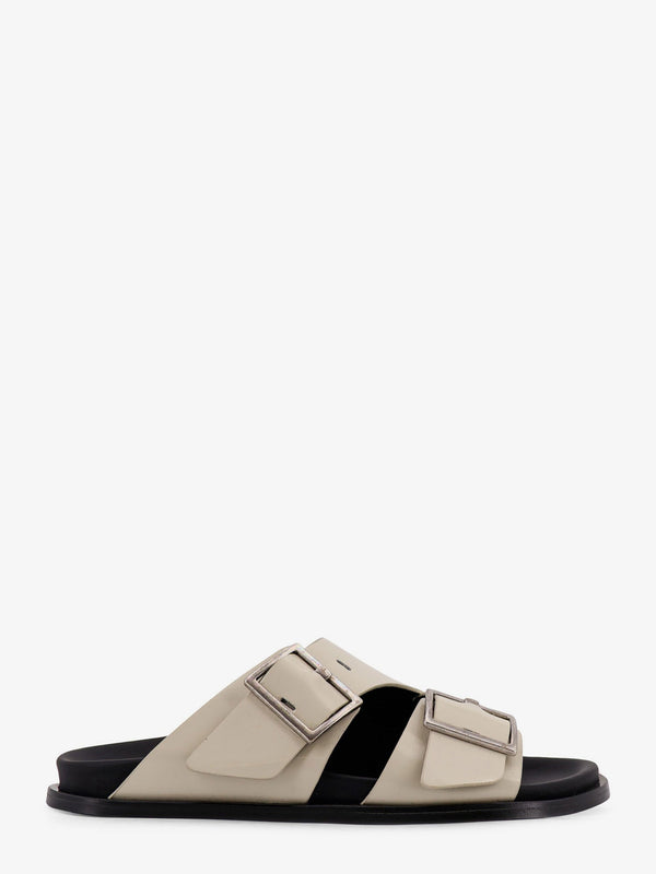 Alba Low Leather Sandals Beige