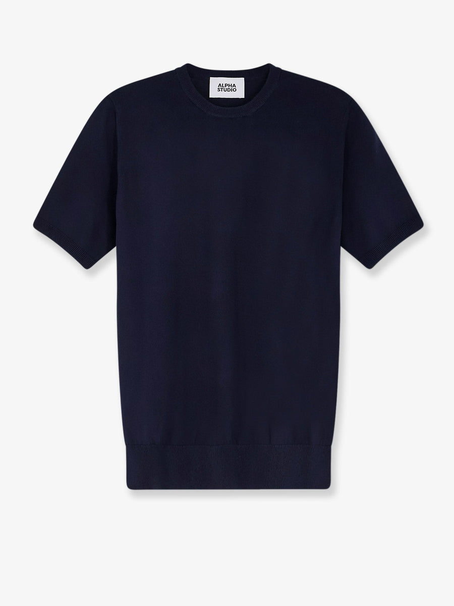 Cotton Crewneck Sweater Blue