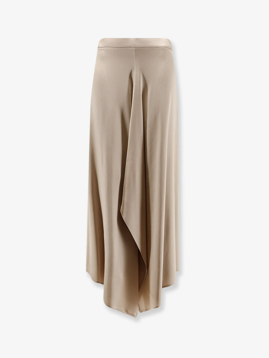 Satin Skirt Beige Acetate