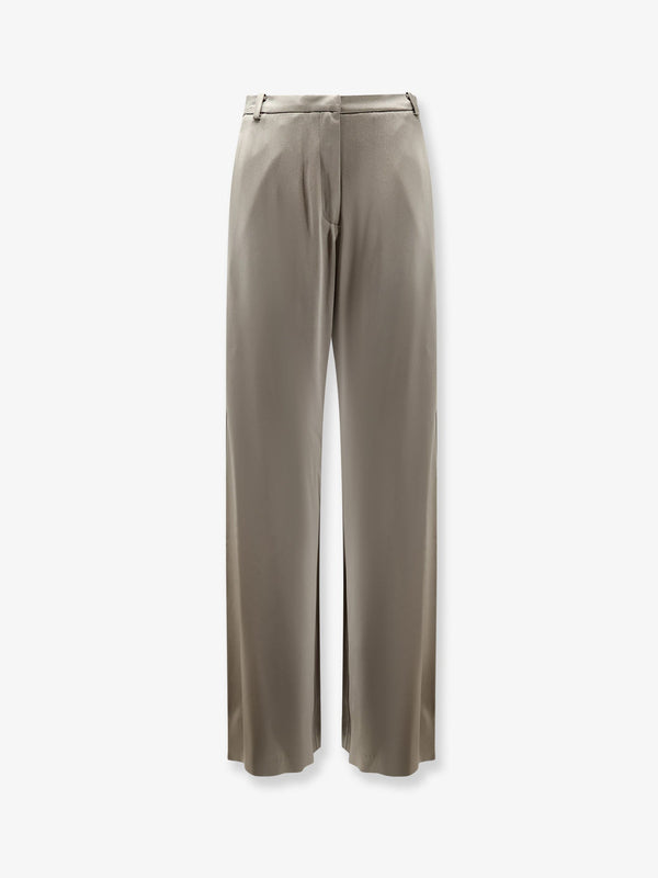 Satin Trousers Green Acetate