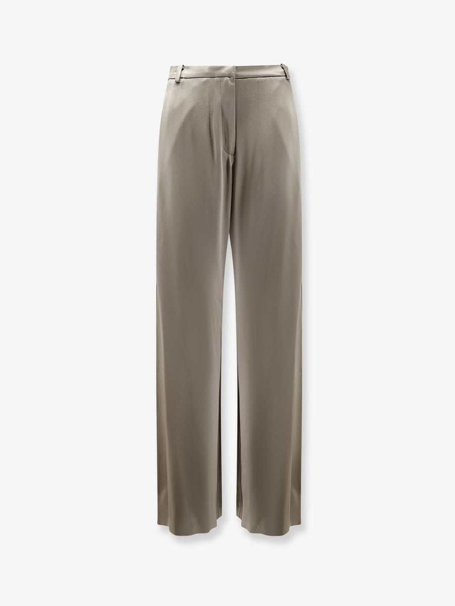 Satin Trousers Green Acetate