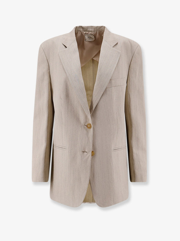 Blazer Viscose-Linen White Blazers