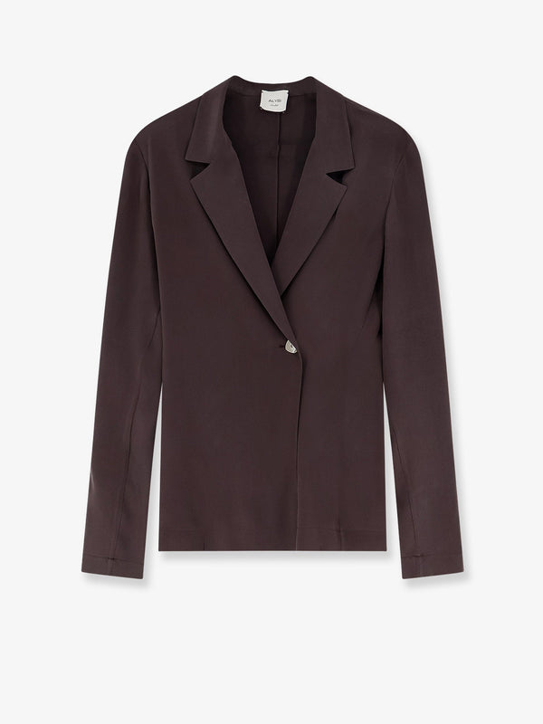 Blazer Loose Silk Brown Blazers