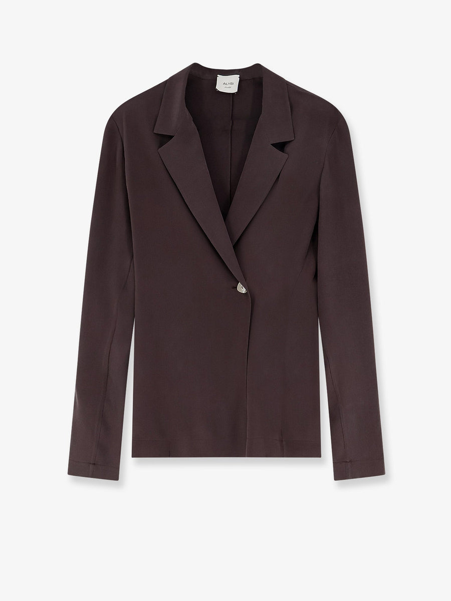Blazer Loose Silk Brown Blazers