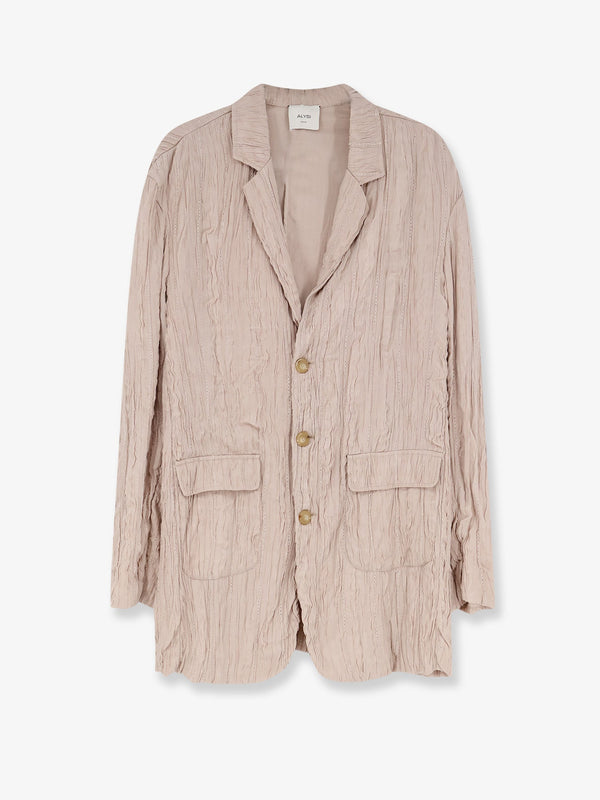 Blazer Wrinkled Viscose Beige Blazers