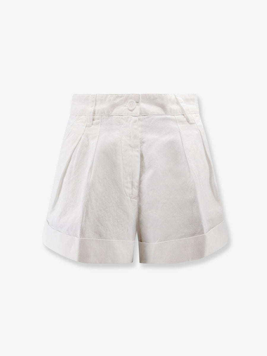 Shorts Cotton-Linen White