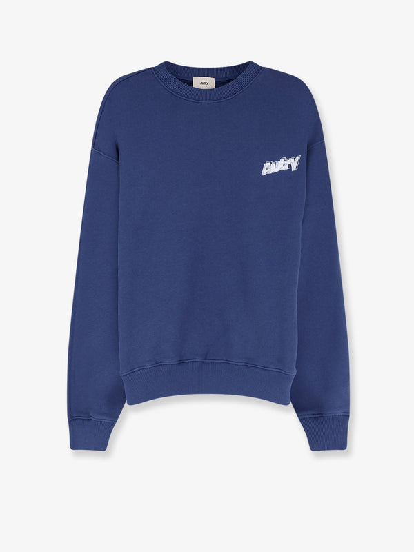 Cotton Blend Sweatshirt Blue Sweatshirts
