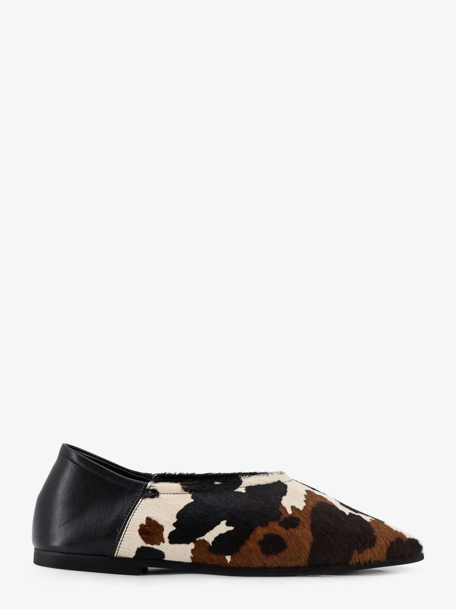Ballerina Shoes Ponyskin Black Leather