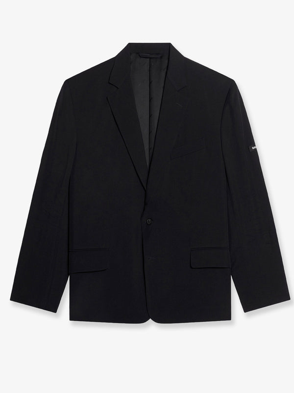 Washed Viscose Blazer Black Jacket