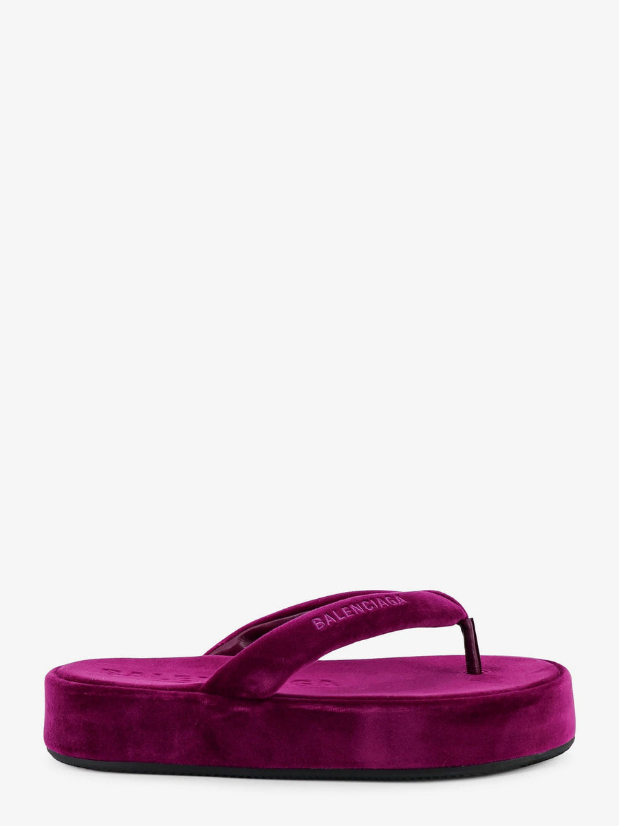 Sandals Jet Lag Stretch Velvet Purple Cotton/viscose/rubber