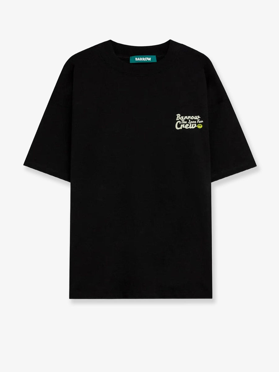 Cotton T-Shirt With Logo Print Black T-shirts