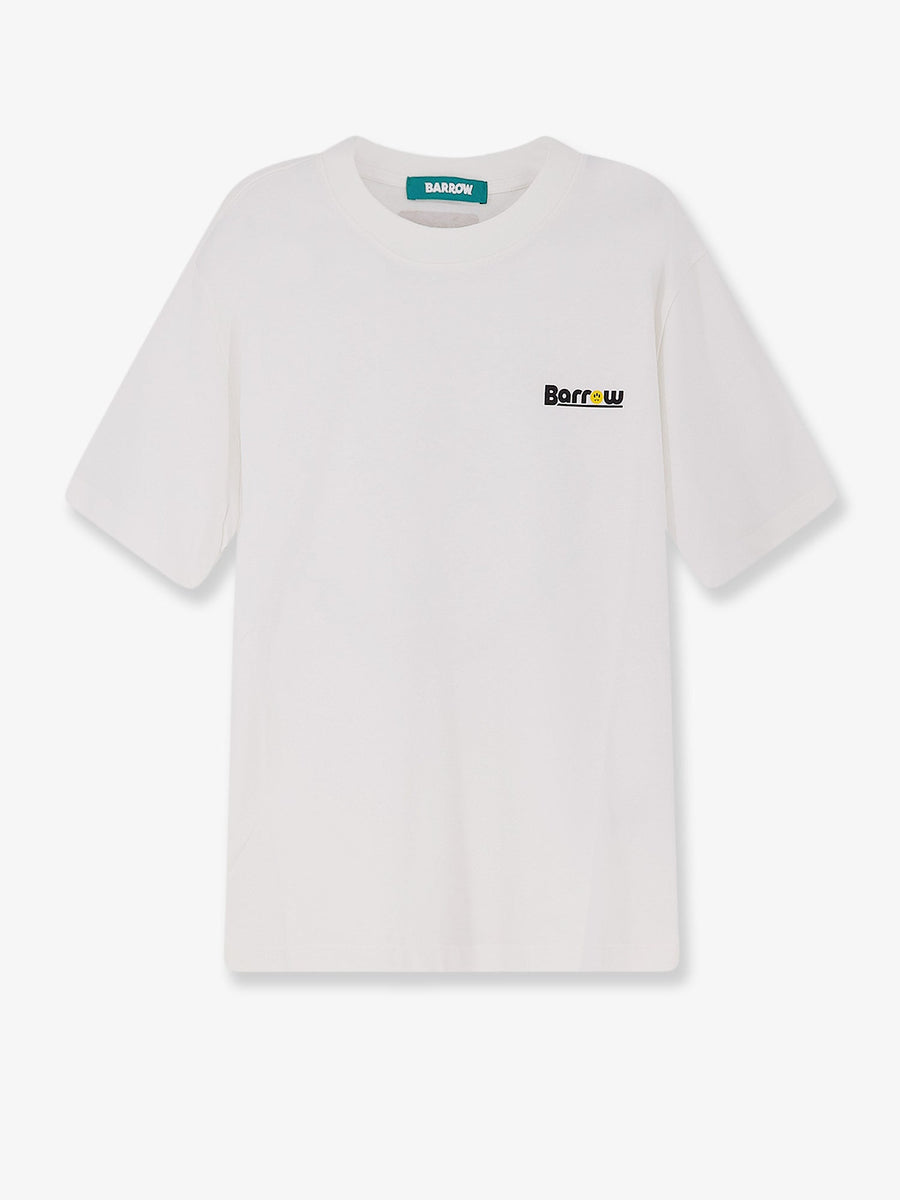 Cotton T-Shirt With Front Logo White T-shirts