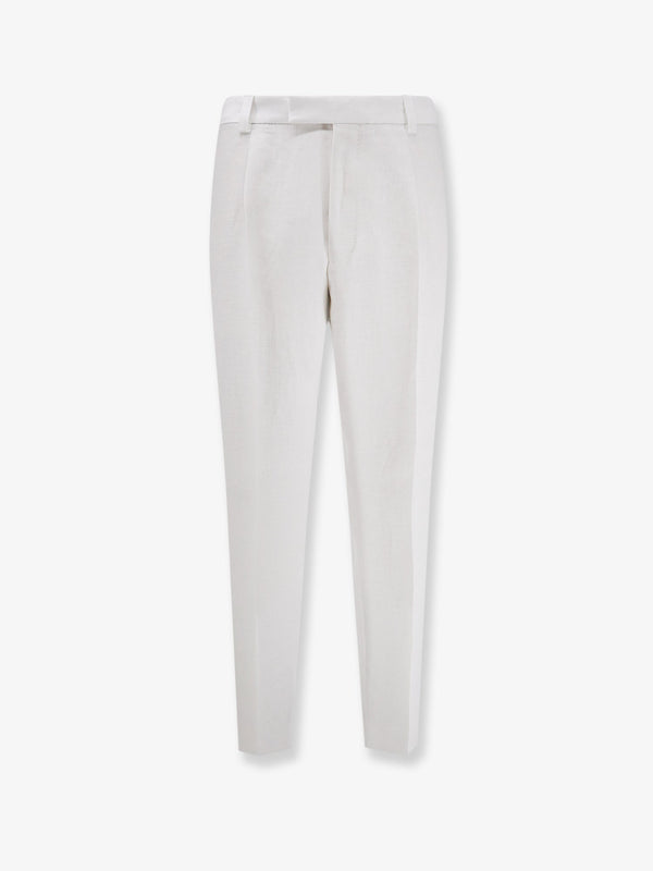 Trousers Port Linen White