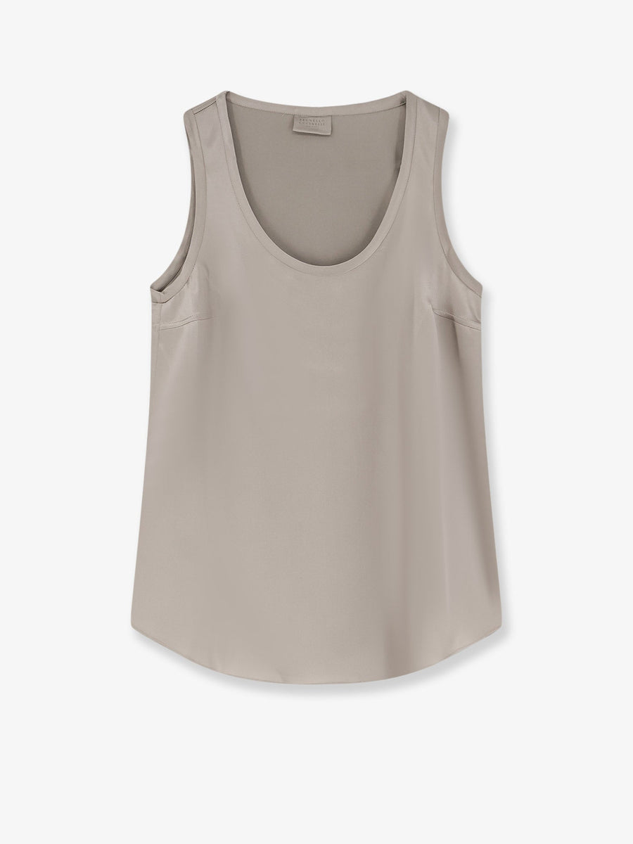 Stretch Silk Top Green T-shirts & Jerseys