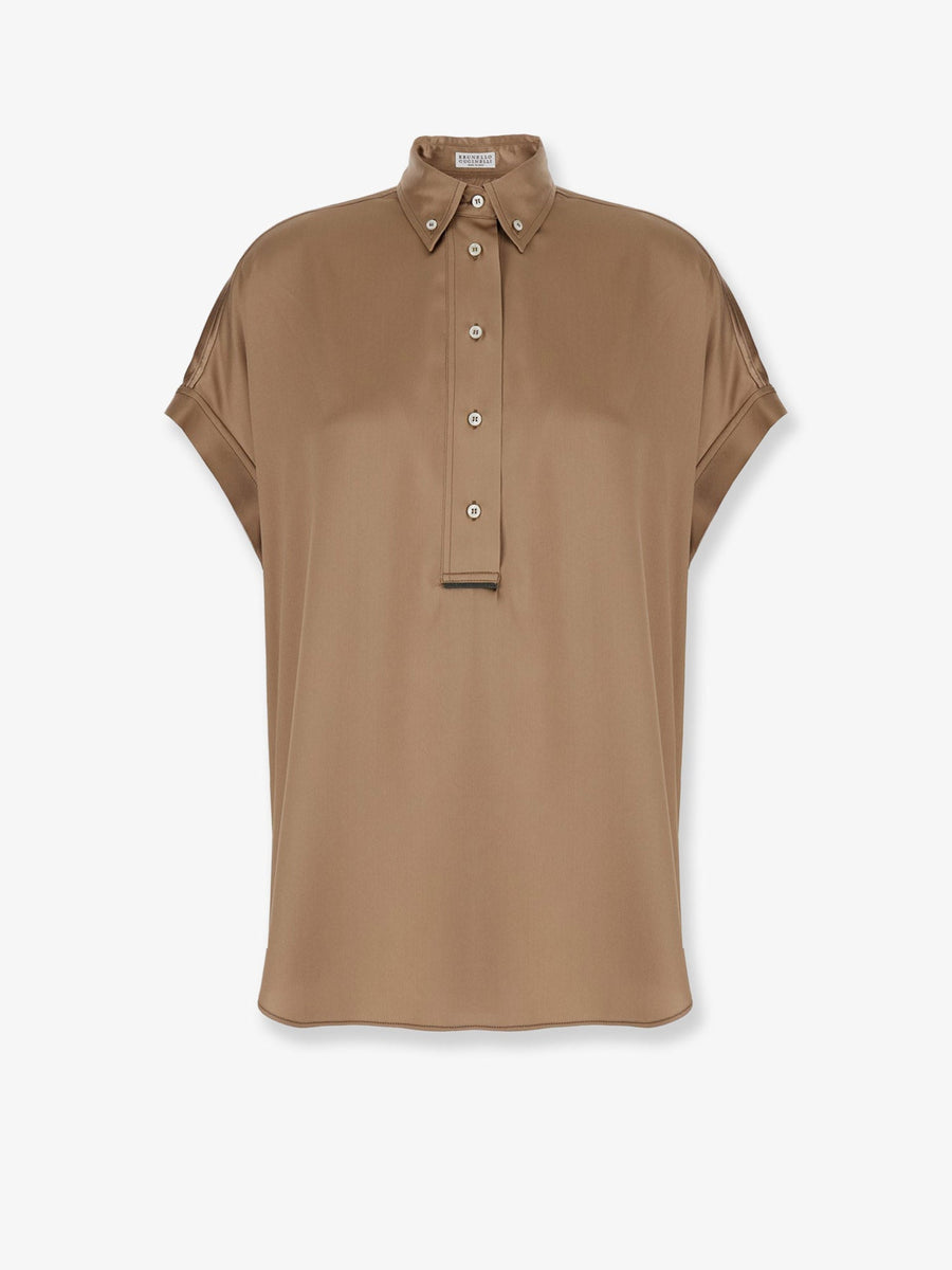 Silk Blend Shirt Beige