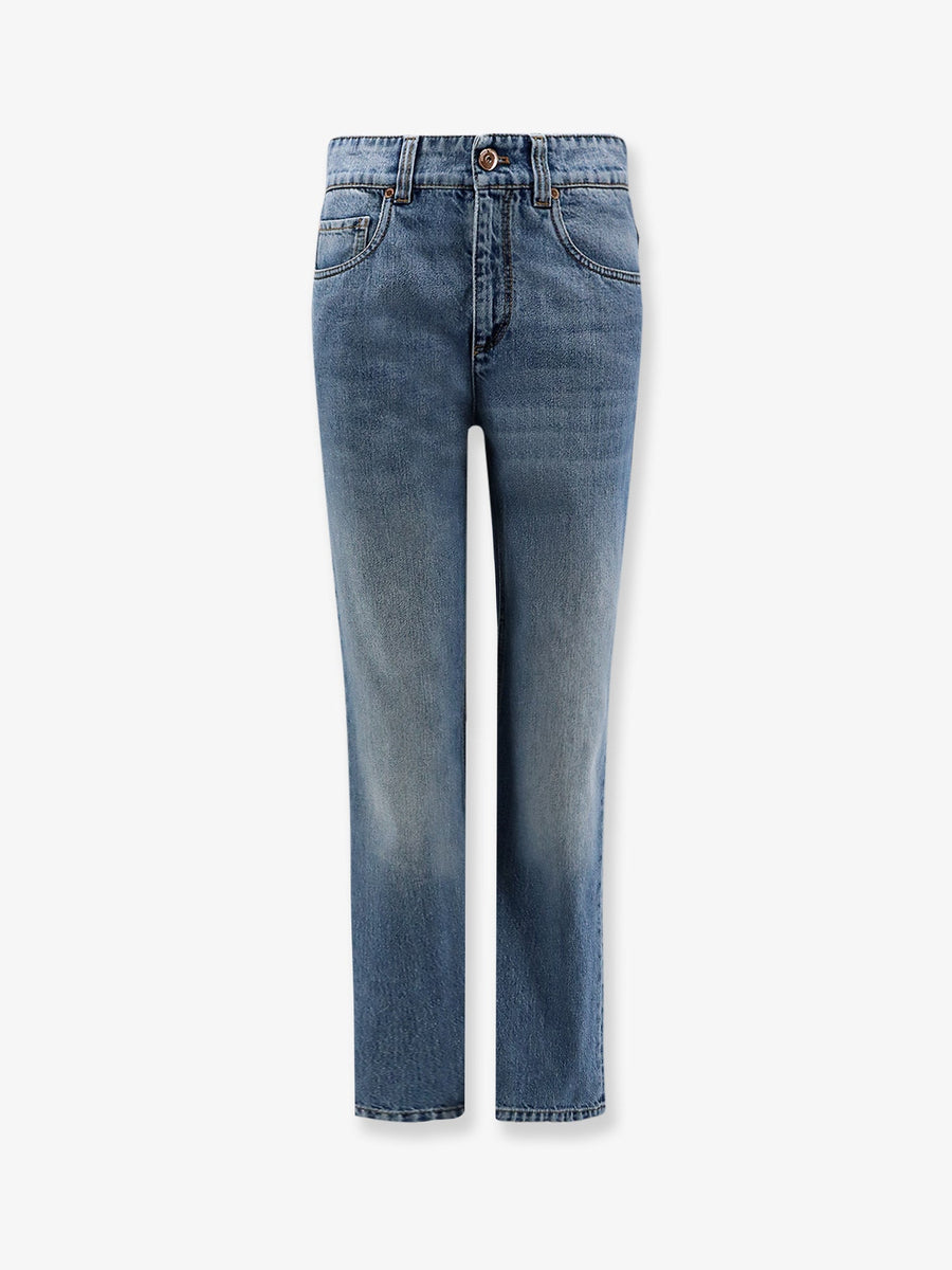 Jeans Retro Vintage Blue Cotton