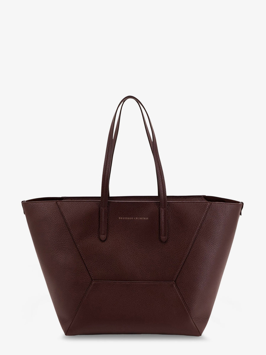 Bc Duo Hammered Leather Shoulder Bag Brown