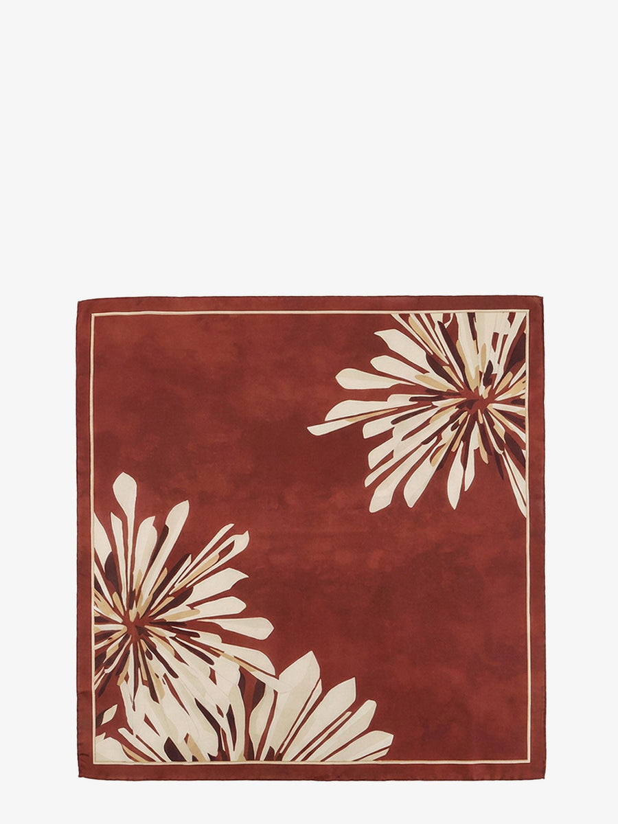 Silk Foulard Brown Scarf