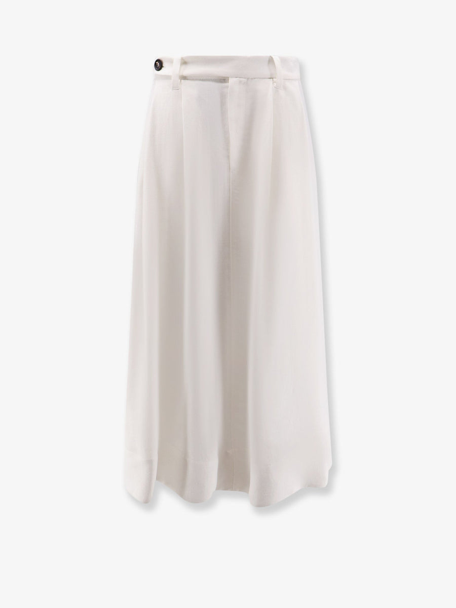 Skirt Viscose-Linen White