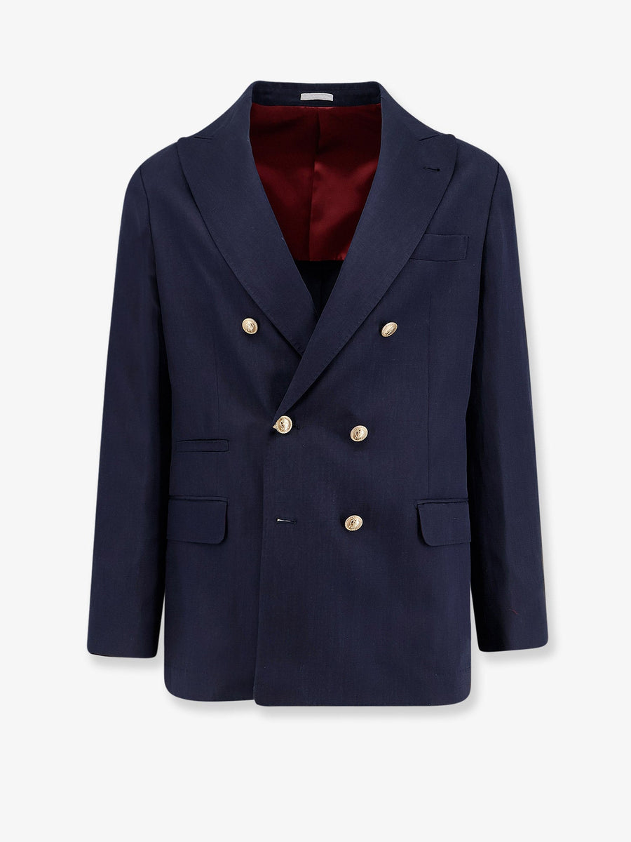 Blazer, Silk And Linen, Blue Blazers